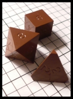 Dice : Dice - Dice Sets - Gamescience Brown Partial - FA collection buy Dec 2010